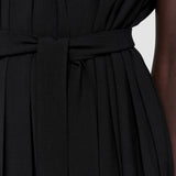 Black Davidge Airy Plissé Dress - Joseph