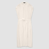 Beige Davidge Airy Plissé Dress - Joseph