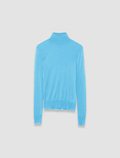 Blue Cashair High Neck Jumper - Joseph