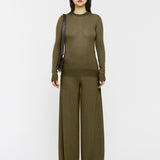 Green Cashair Round Neck Jumper - Joseph