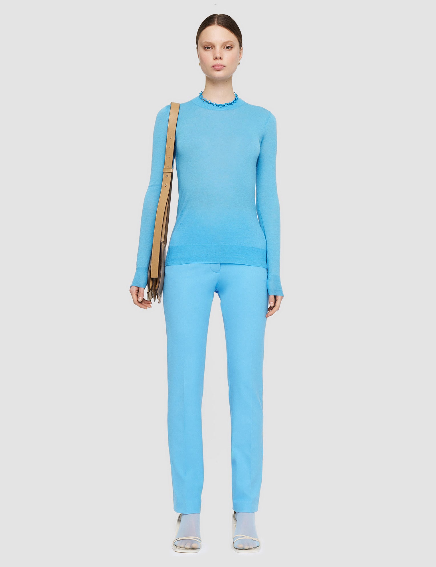 Blue Cashair Round Neck Jumper - Joseph