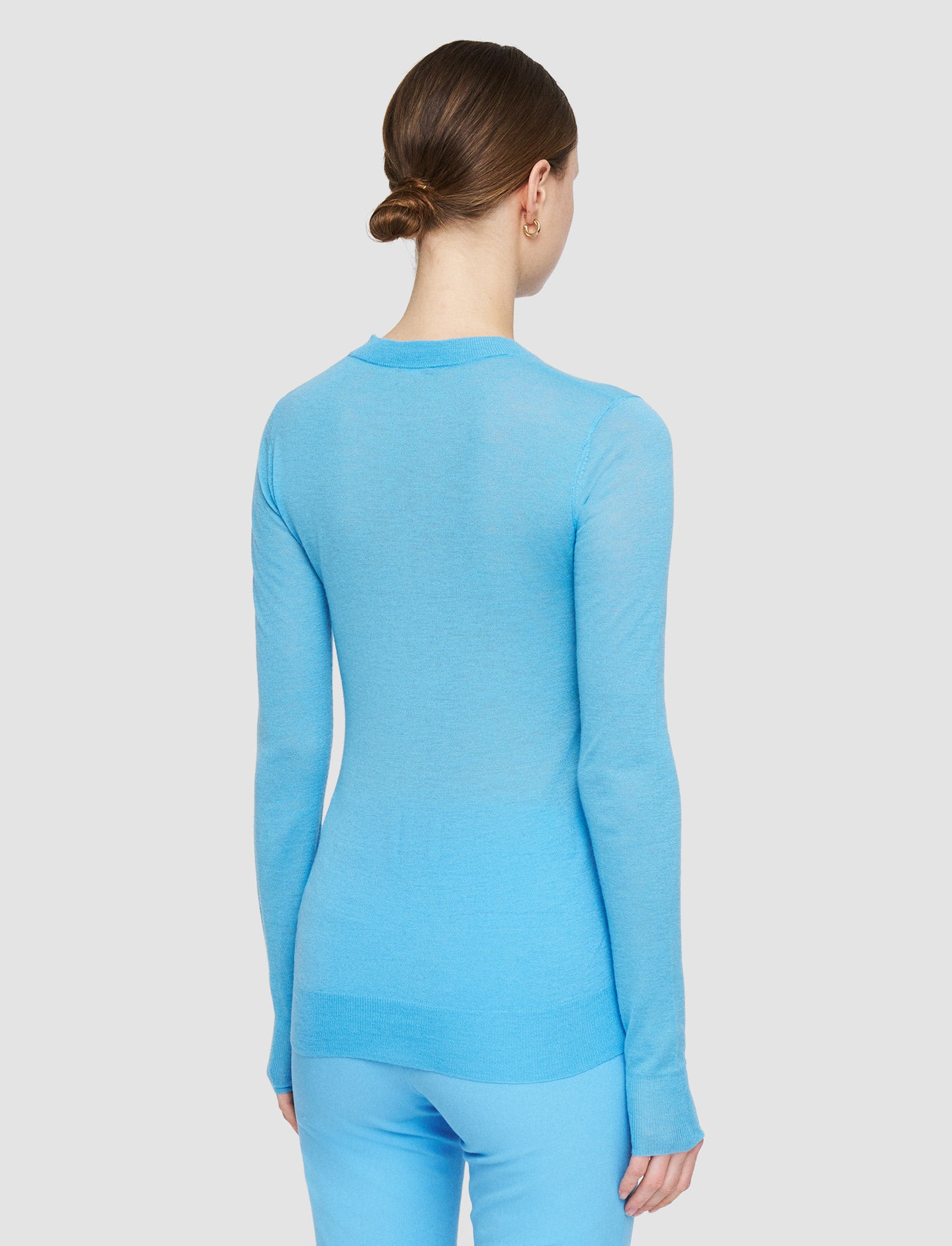 青-cashair-ラウンドネックジャンパー-JOSEPH