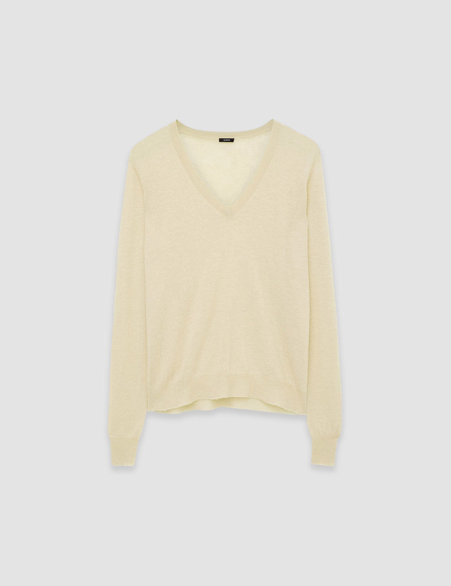 Beige Cashair V Neck Jumper - Joseph