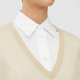 Beige Cashair V Neck Jumper - Joseph