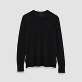 Black Super Fine Merino Silk Round Neck Jumper - Joseph