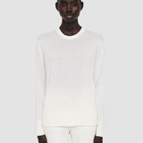 White Super Fine Merino Silk Round Neck Jumper - Joseph