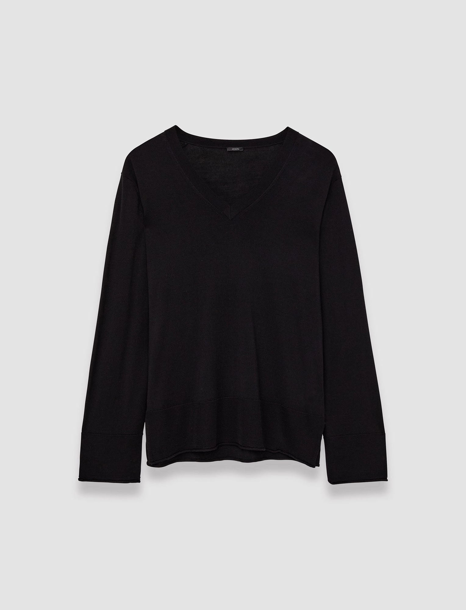 black-super-fine-merino-silk-v-neck-jumper-JOSEPH