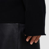 Black Super Fine Merino Silk V Neck Jumper - Joseph