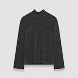 Black Double Face Lurex Merino Top - Joseph