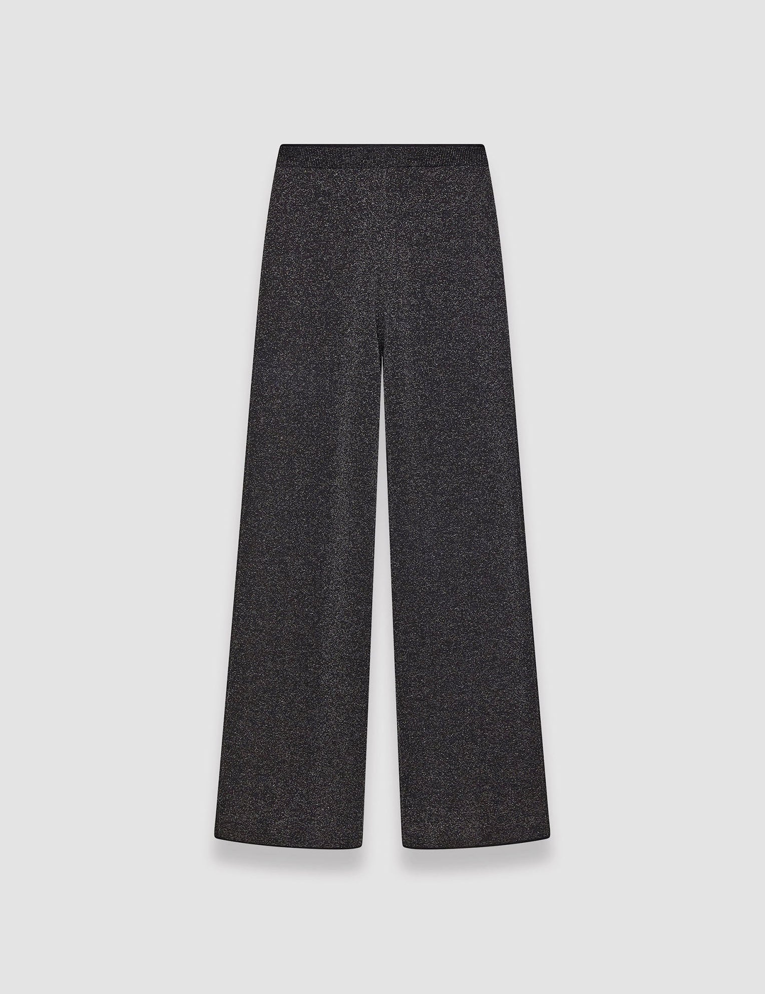 Black Double Face Lurex Merino Trousers - Joseph