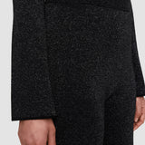 Black Double Face Lurex Merino Trousers - Joseph