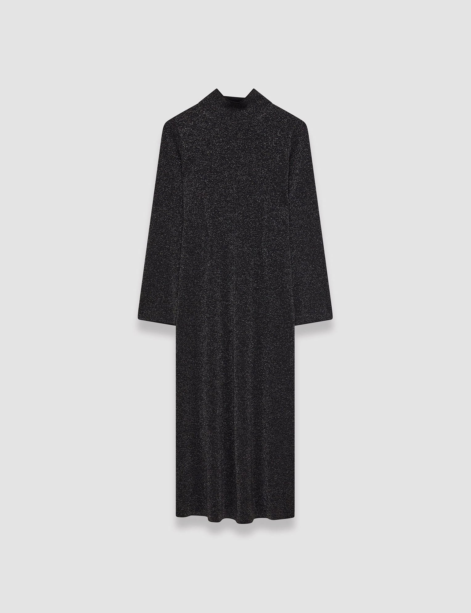 Black Double Face Lurex Merino Dress - Joseph