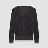 Black Lurex Knit V Neck Jumper - Joseph