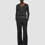 Black Lurex Knit V Neck Jumper - Joseph