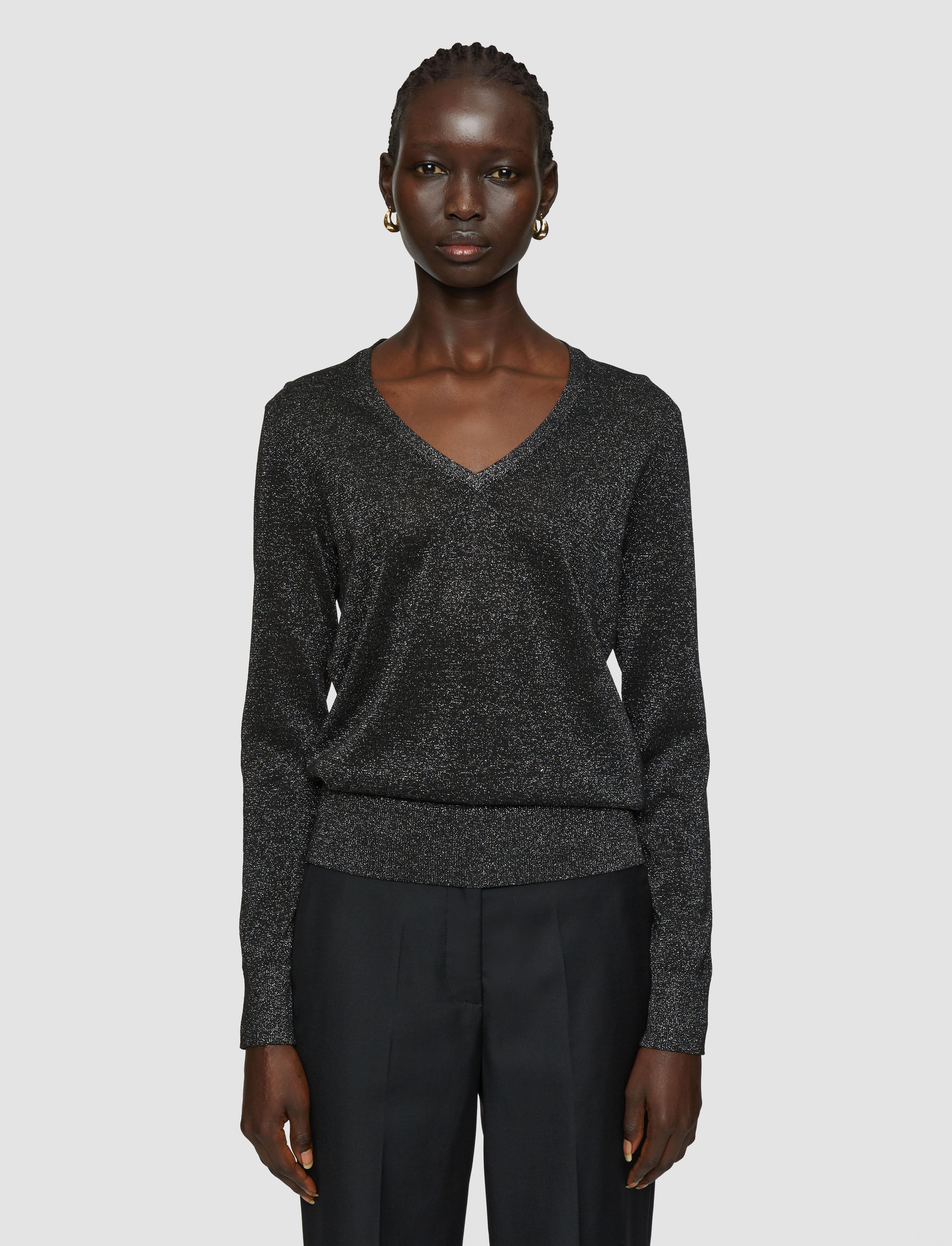 black-lurex-knit-v-neck-jumper-JOSEPH