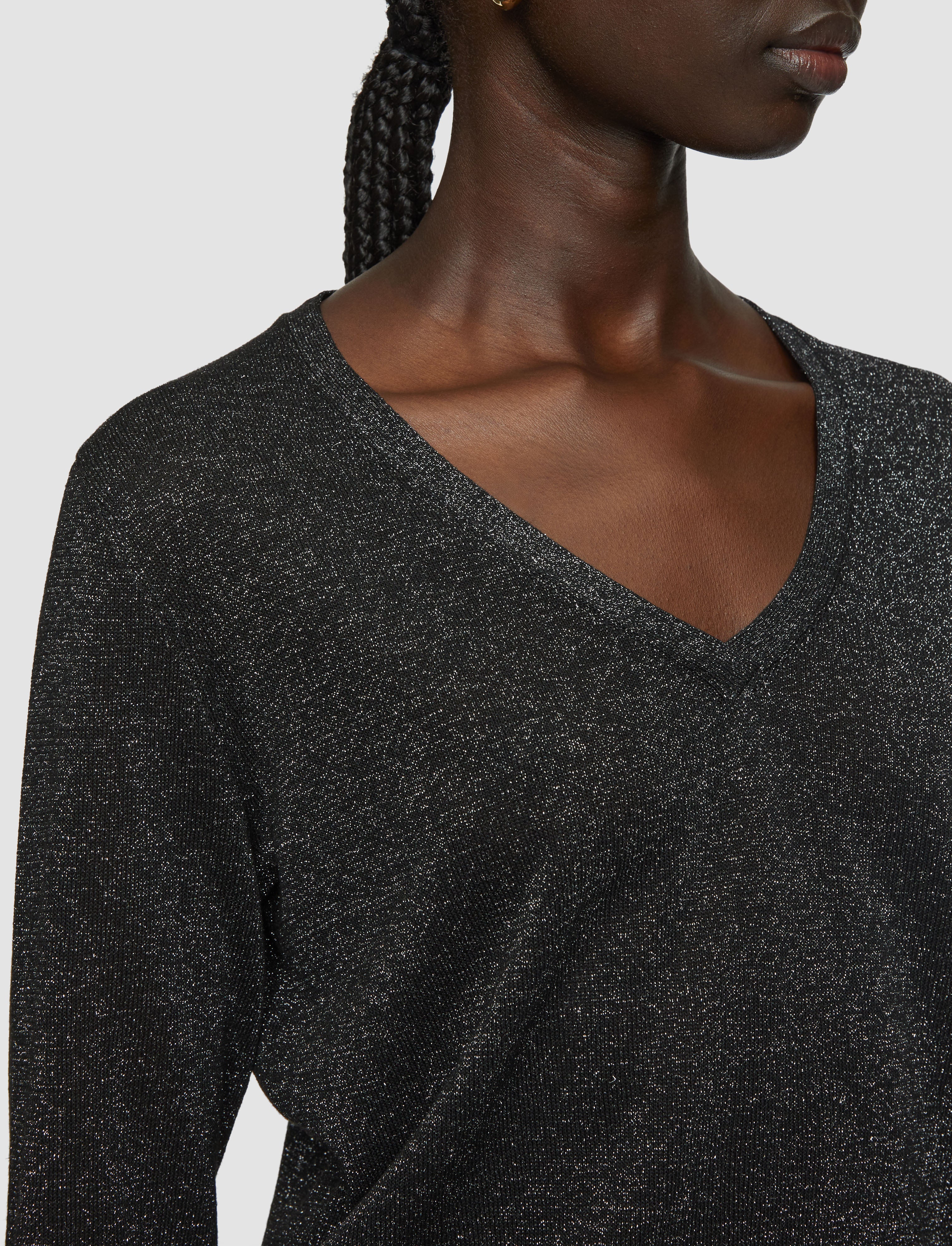 black-lurex-knit-v-neck-jumper-JOSEPH