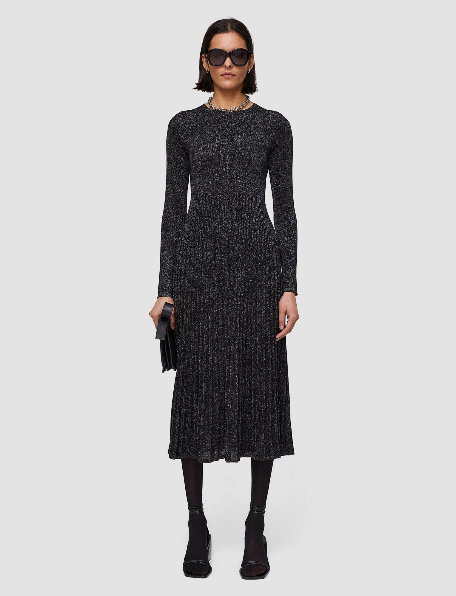 black-lurex-knit-dress-JOSEPH