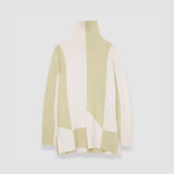 Beige Alcove Instarsia High Neck Jumper - Joseph