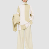 Beige Alcove Instarsia High Neck Jumper - Joseph