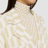 Beige Alcove Intarsia Knitted Coat - Joseph