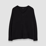 Black Open Cashmere V Neck Jumper - Joseph