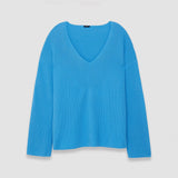 Blue Pure Cashmere V Neck Jumper - Joseph