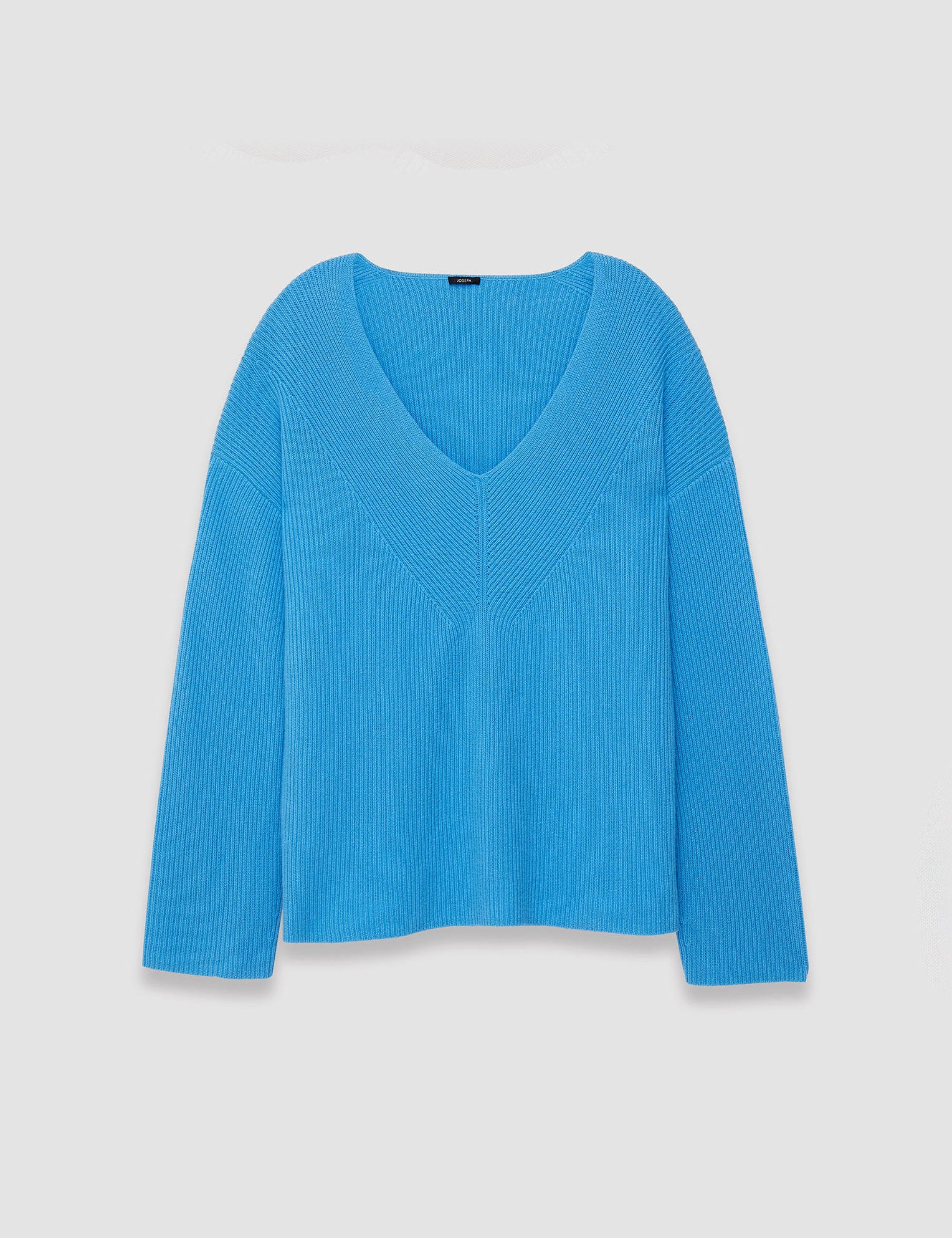 Blue Pure Cashmere V Neck Jumper - Joseph