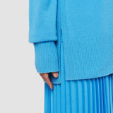 Blue Pure Cashmere High Neck Jumper - Joseph