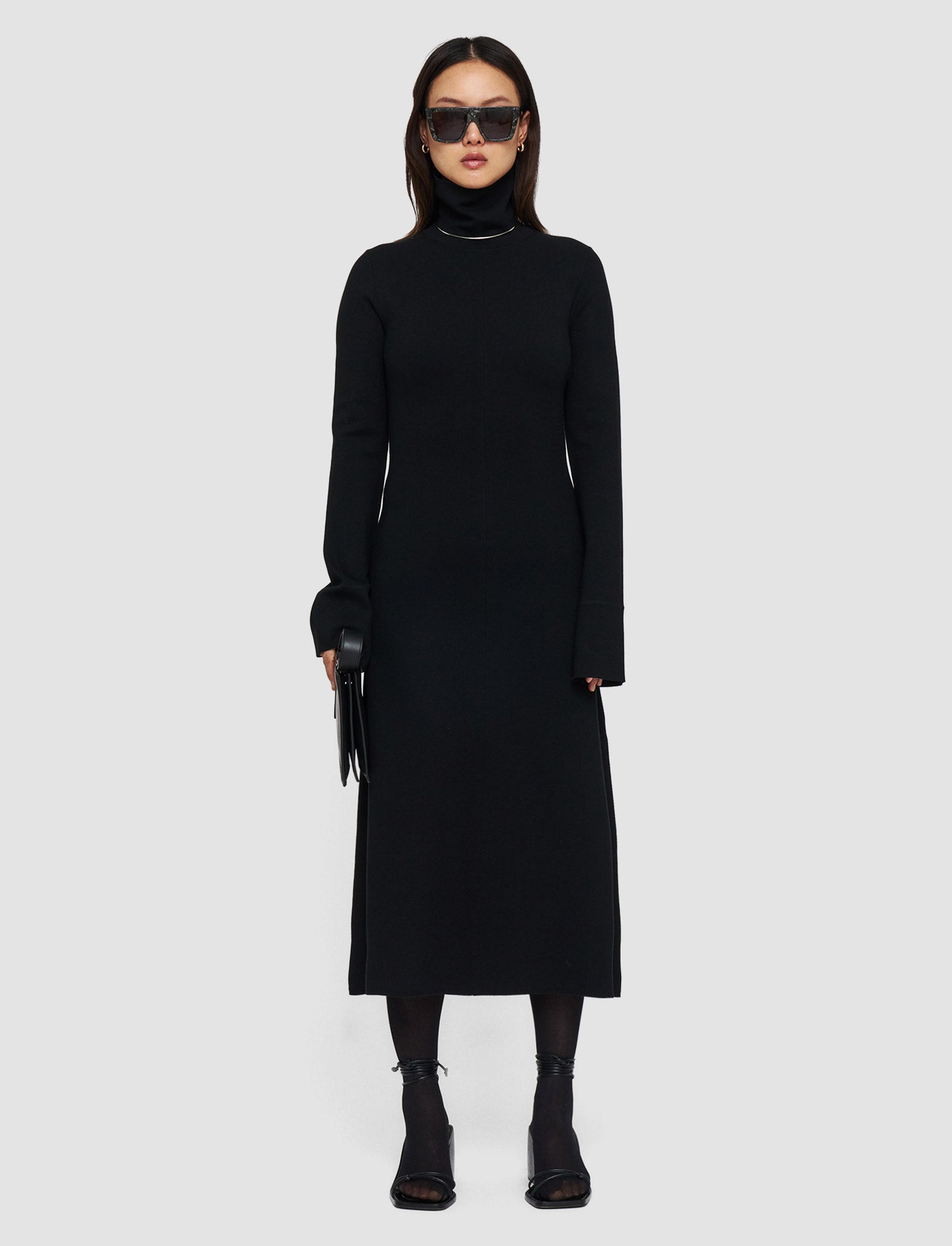 black-silk-stretch-dress-JOSEPH