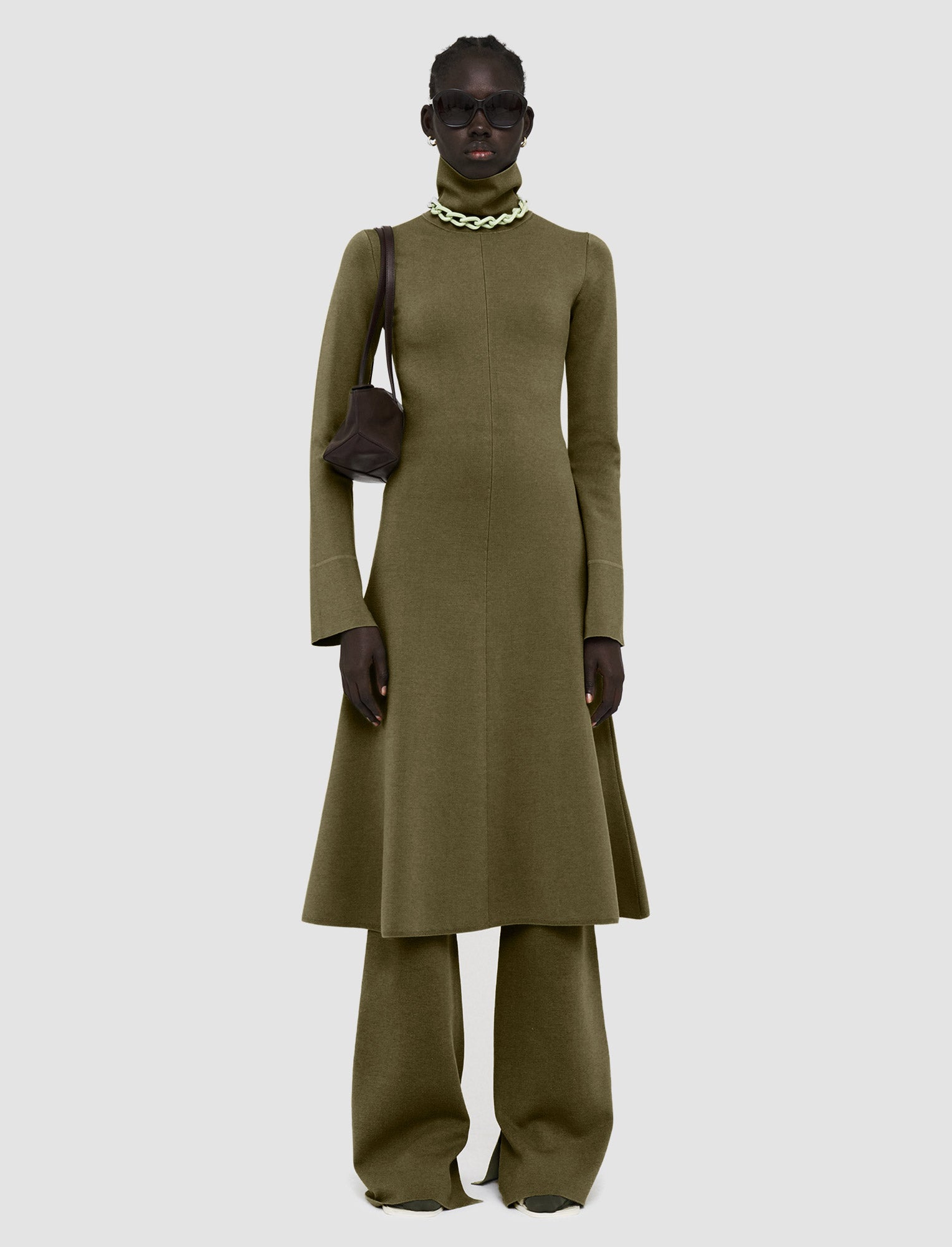 green-silk-stretch-dress-JOSEPH