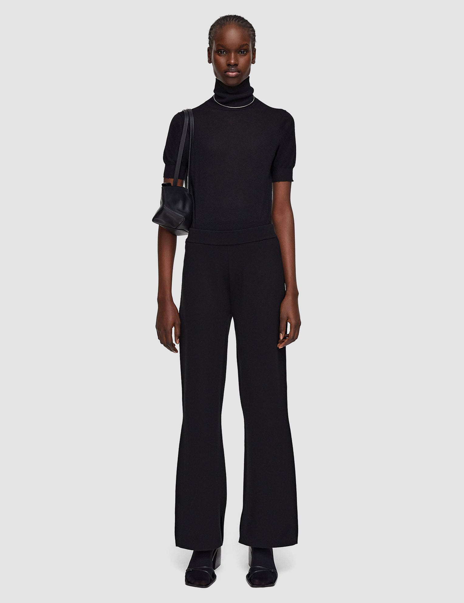 Black Silk Stretch Trousers - Joseph