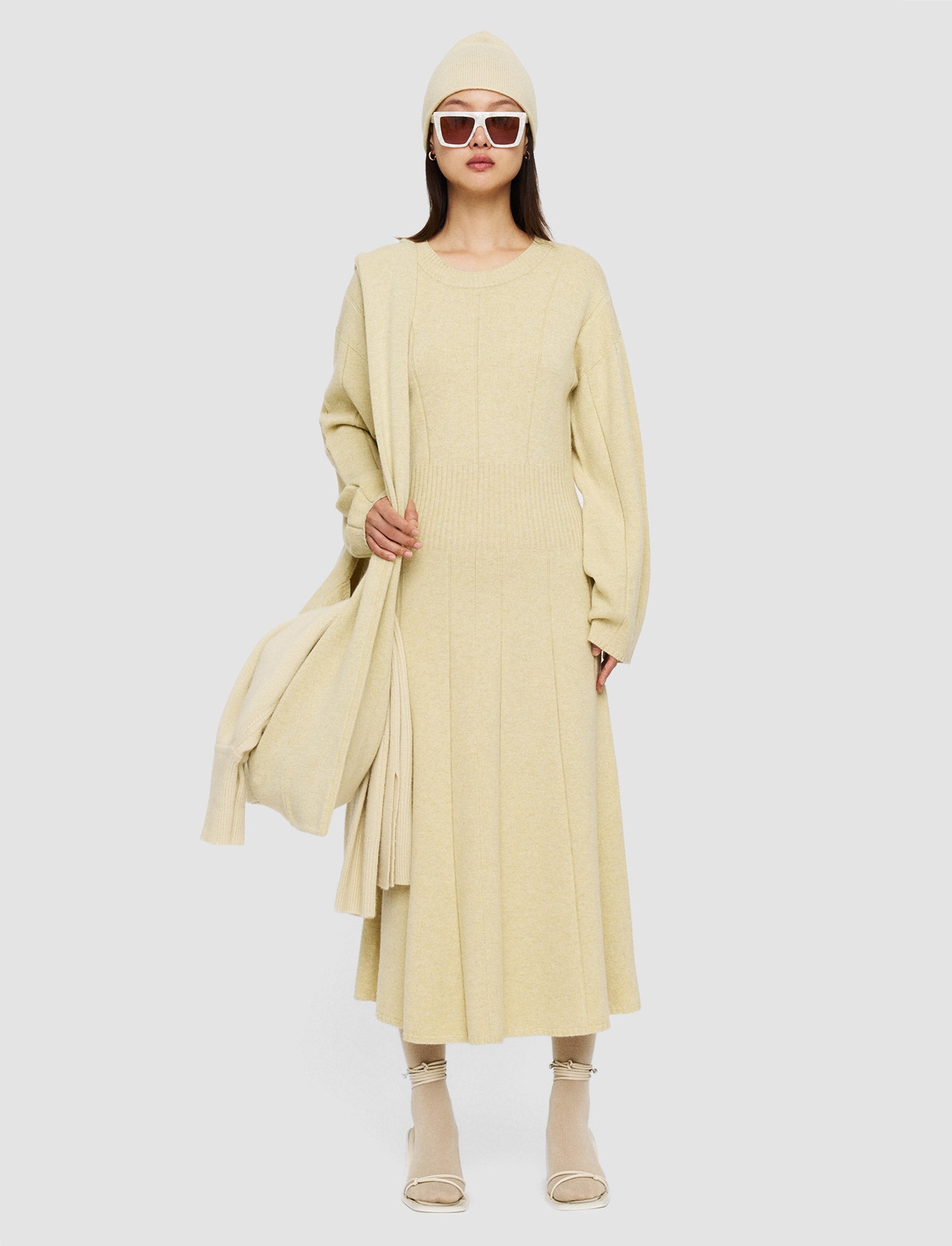 green-soft-wool-dress-JOSEPH