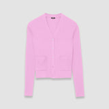 Pink Fine Merino Rib Cardigan - Joseph