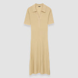 Beige Fine Merino Rib Dress - Joseph