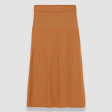 Brown Fine Merino Rib Skirt - Joseph