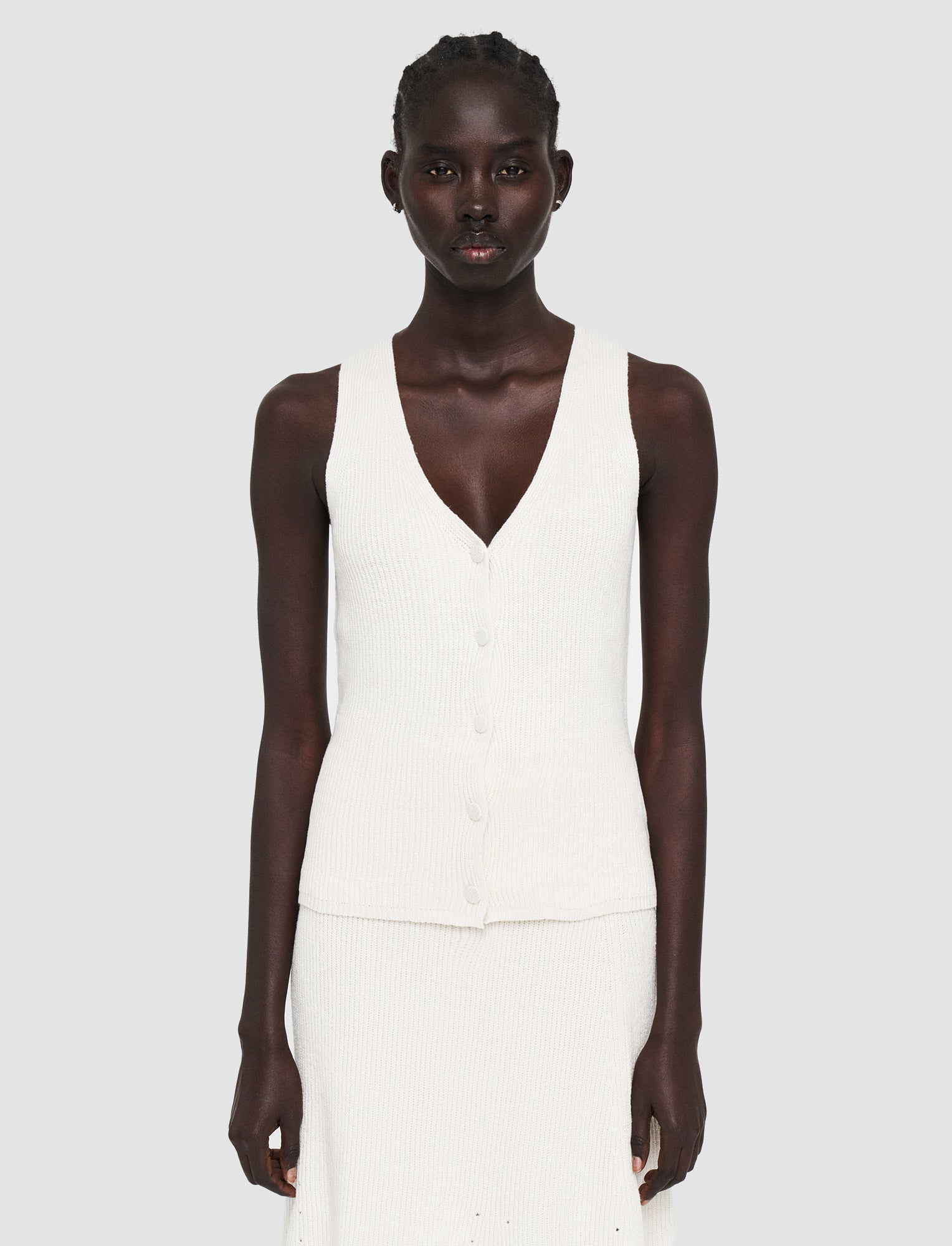 white-linen-cotton-knitted-vest-JOSEPH