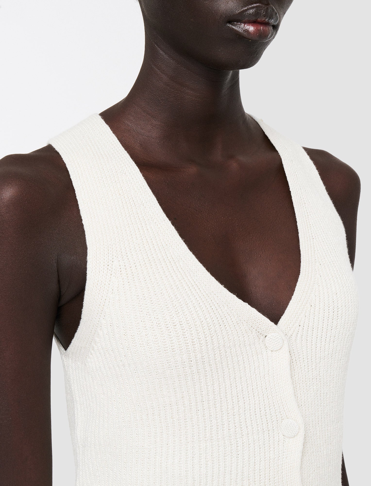 white-linen-cotton-knitted-vest-JOSEPH