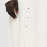 White Linen Cotton Knitted Skirt - Joseph