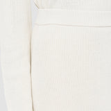 White Linen Cotton Knitted Skirt - Joseph