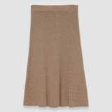 Brown Linen Cotton Knitted Skirt - Joseph