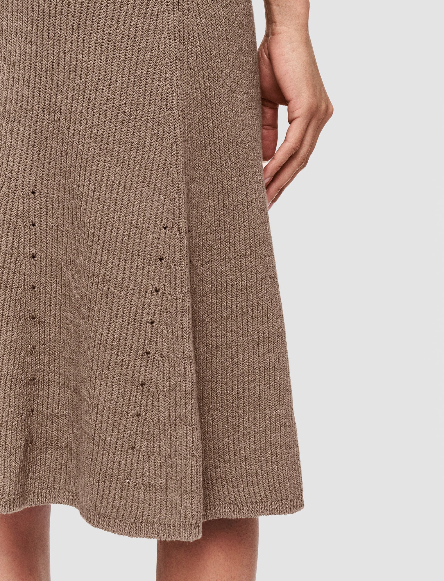 brown-linen-cotton-knitted-skirt-JOSEPH