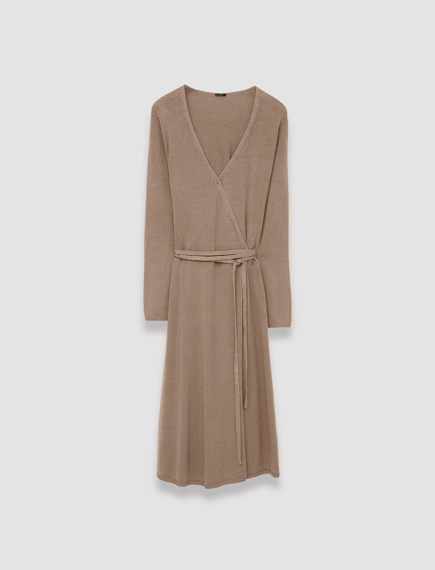 marron-robe-en-maille-de-lin-et-coton-JOSEPH