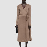 Brown Linen Cotton Knitted Dress - Joseph