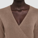 Brown Linen Cotton Knitted Dress - Joseph