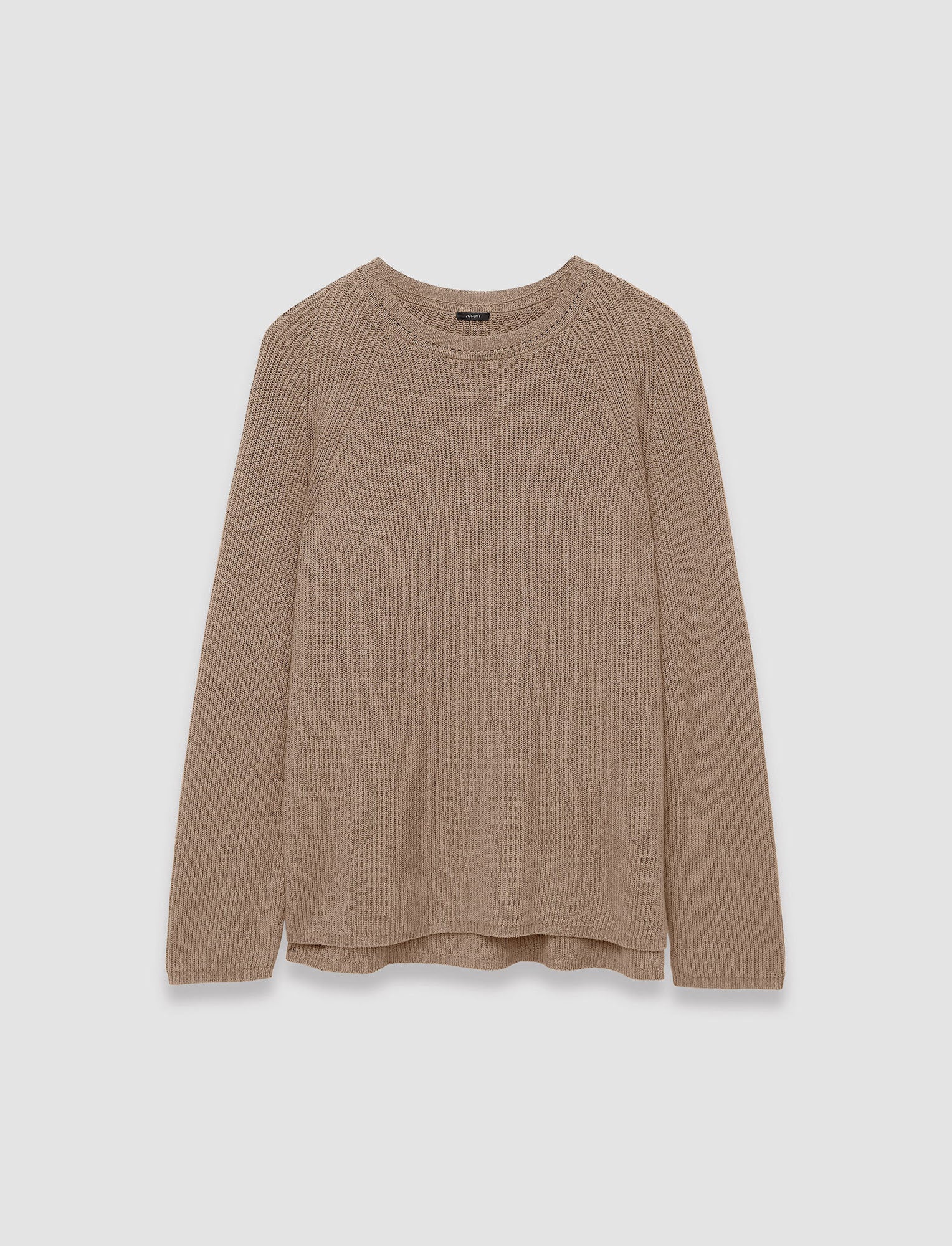 brown-linen-cotton-knitted-round-neck-jumper-JOSEPH