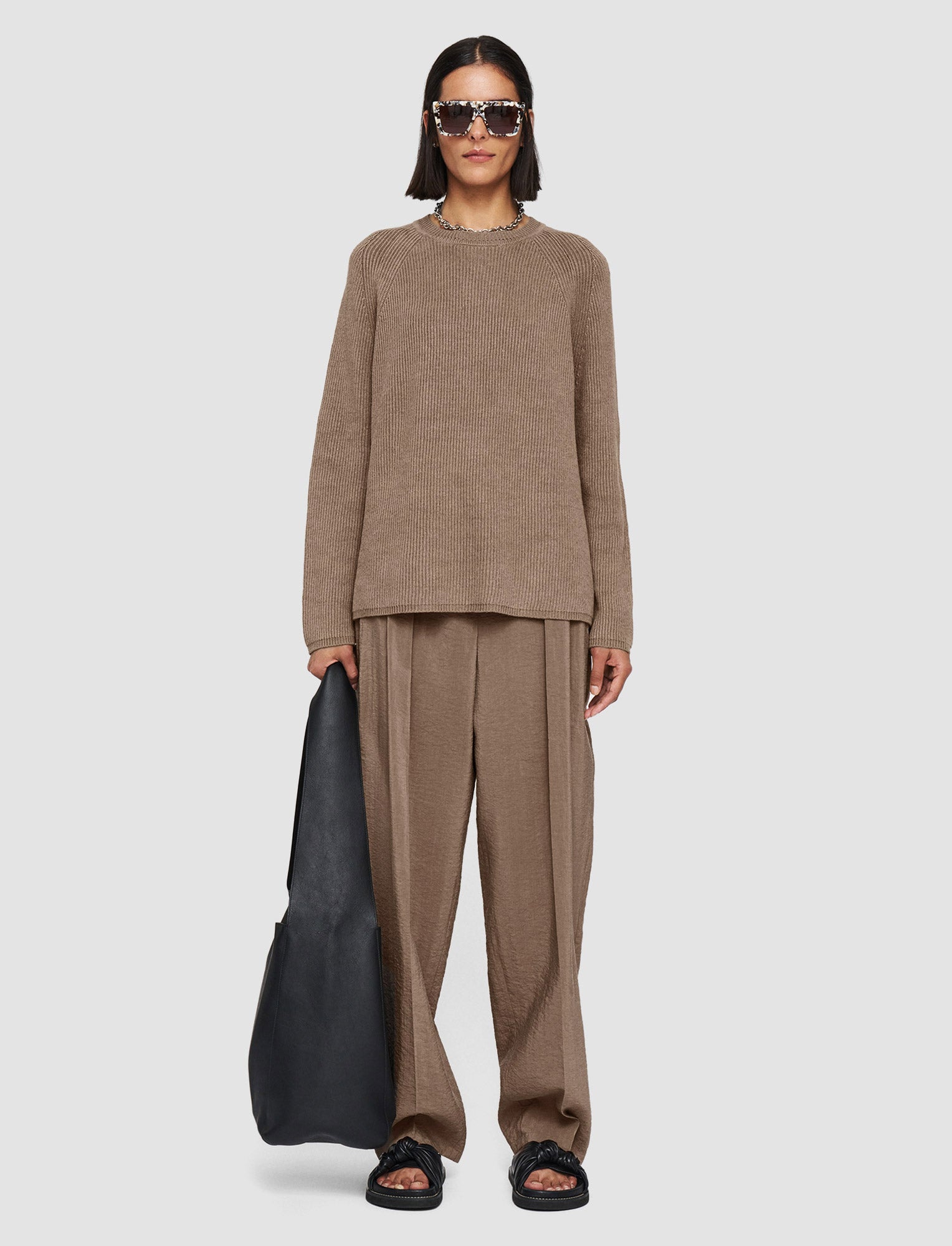 brown-linen-cotton-knitted-round-neck-jumper-JOSEPH