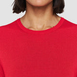 Red Satin Rib Top - Joseph