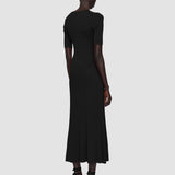 Black Satiny Rib Knitted Dress - Joseph