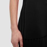 Black Satiny Rib Knitted Tank Top - Joseph