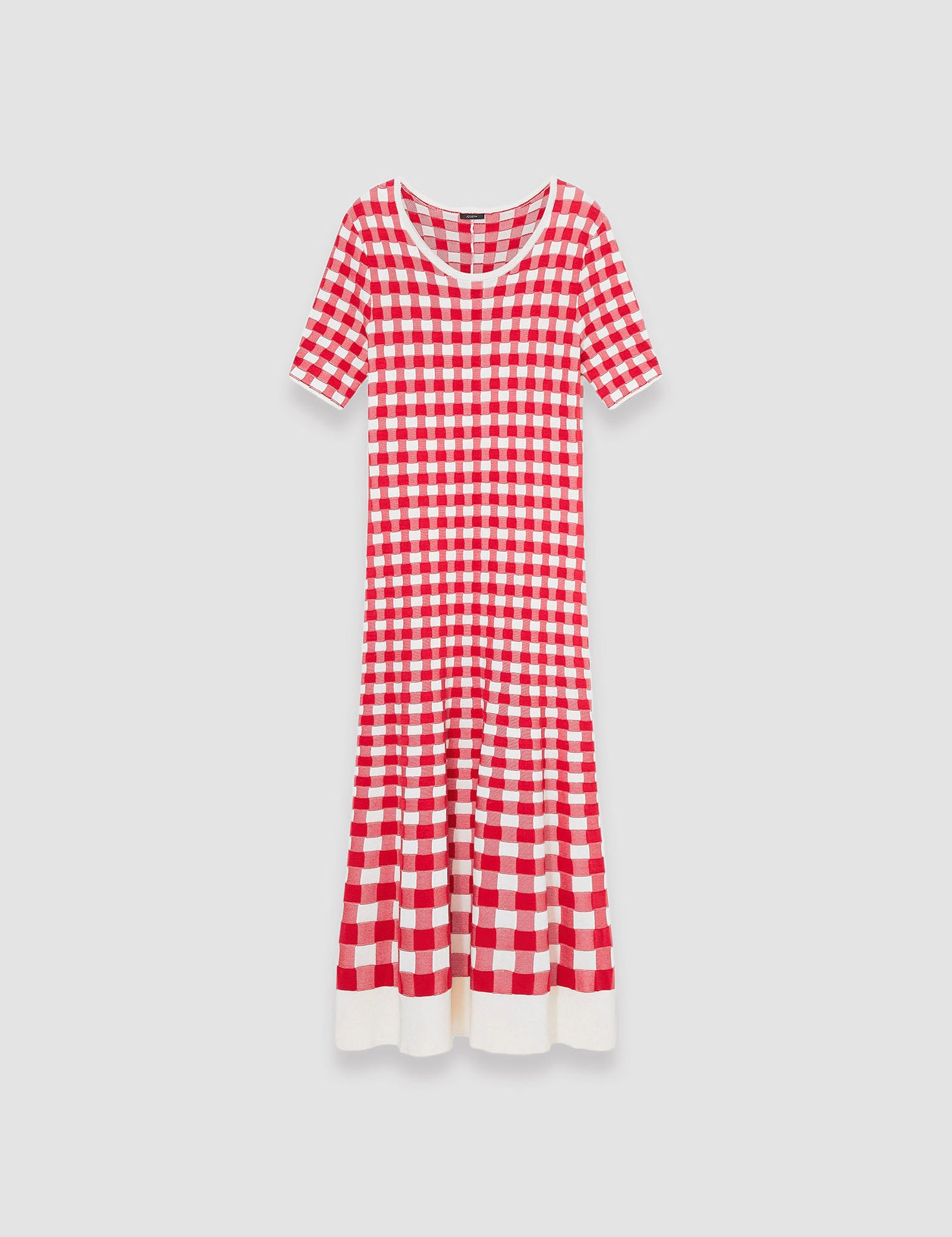 Red Vichy Jacquard Knitted Dress - Joseph